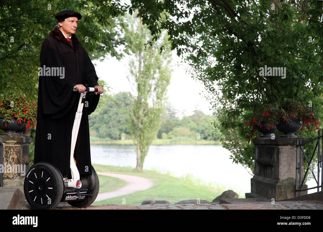 Woerlitz, Allemagne, Luther avec Bernhard Naumann dans Woerlitzer Park Banque D'Images