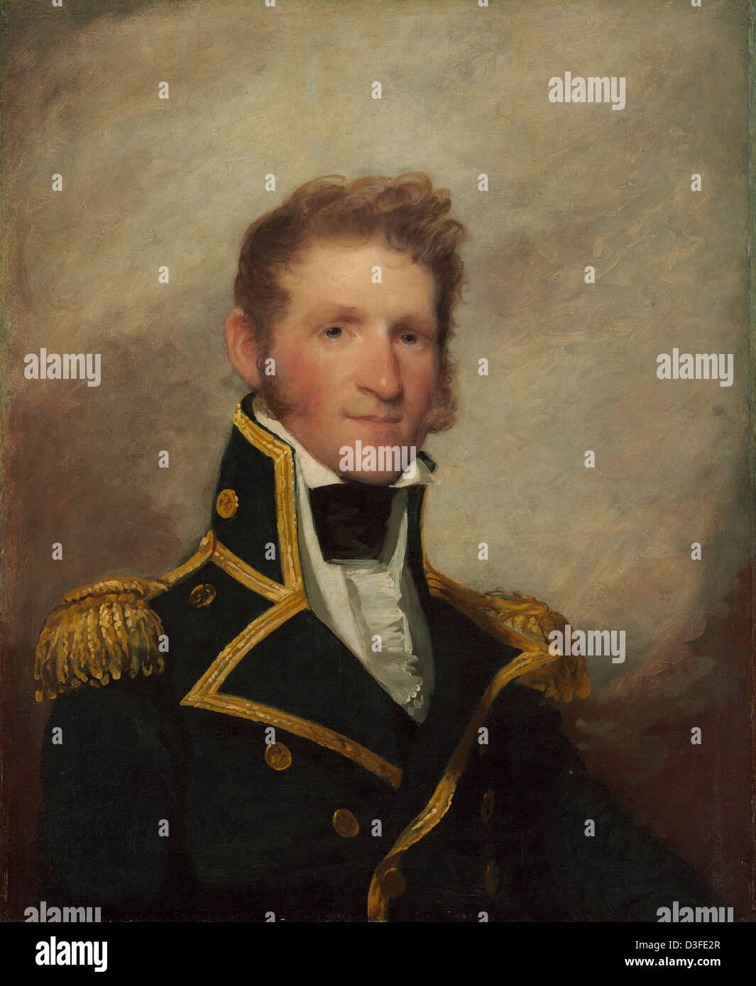 Gilbert Stuart, commodore Thomas Macdonough, américain, 1755 - 1828, ch. 1815/1818, huile sur bois Banque D'Images
