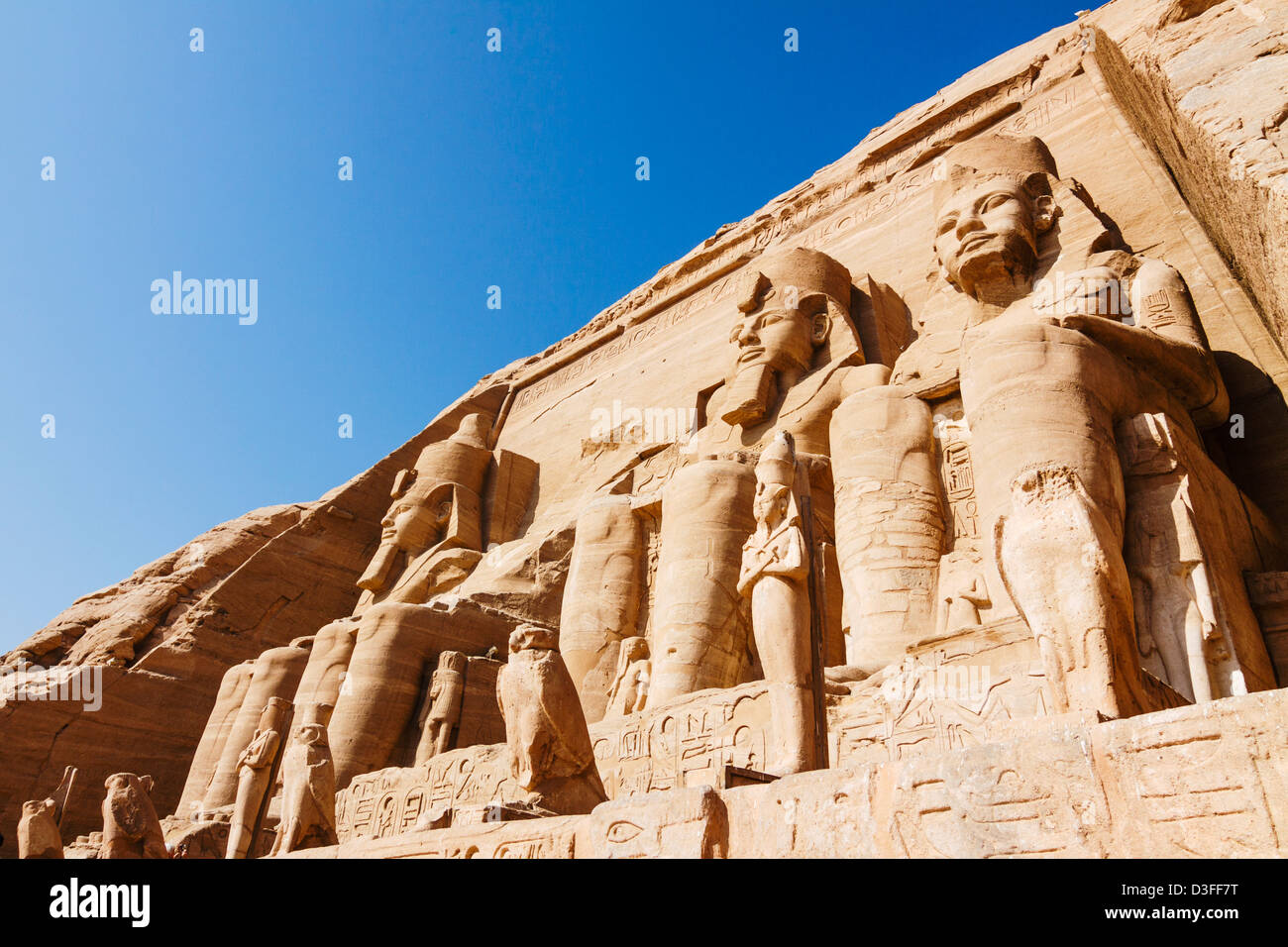 Abu Simbel, le Grand Temple de Ramsès II. L'Égypte Banque D'Images