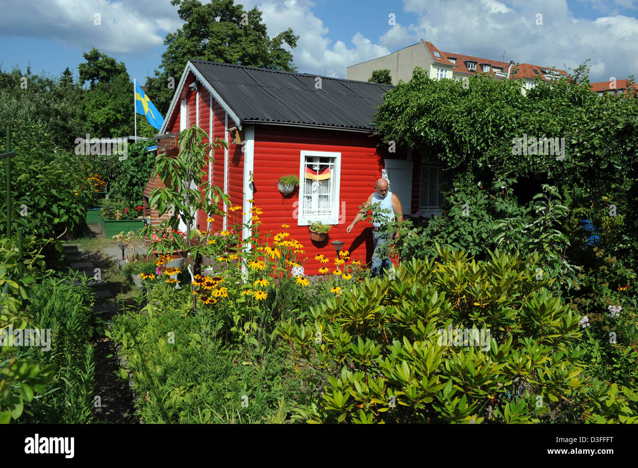 Berlin, Allemagne, un jardin dans un jardin colonie dans Wilmersdorf Banque D'Images