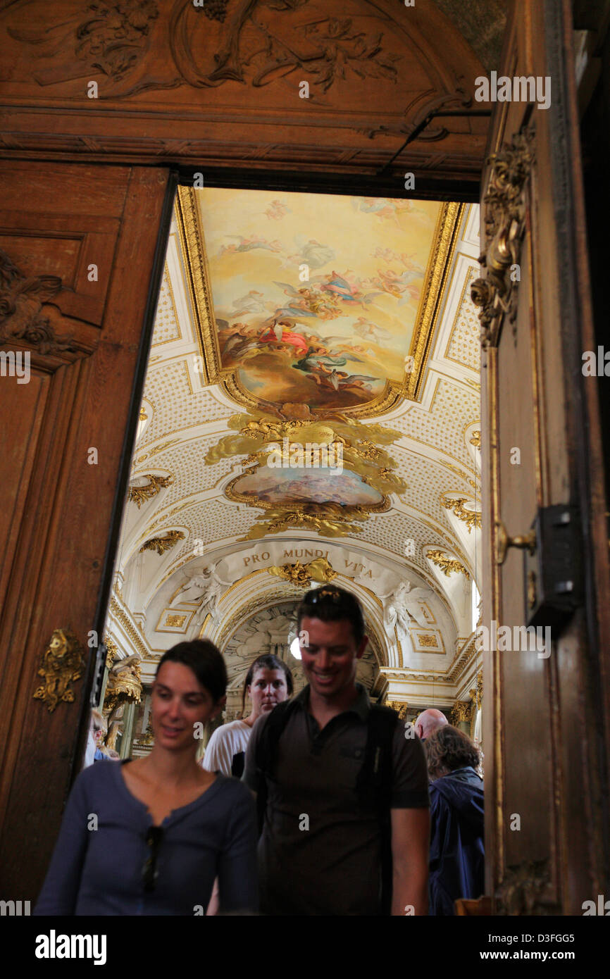 Stockholm, Suède, le Stockholms Slott KUNGLIGA SLOTTET ou visiteurs Banque D'Images