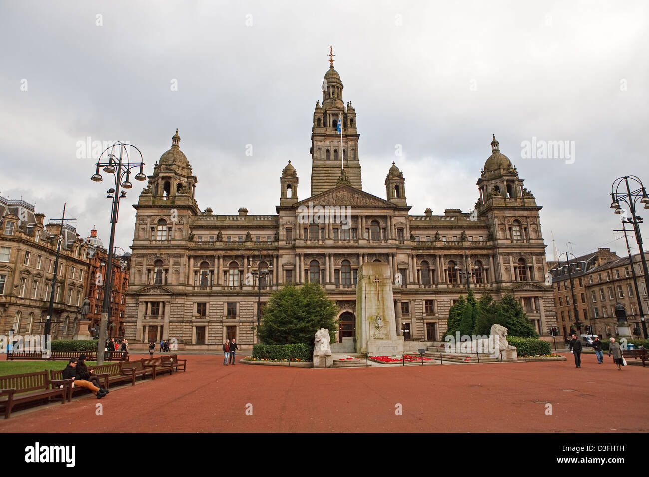 George Square et Glasgow City chambers à Glasgow en Écosse Banque D'Images