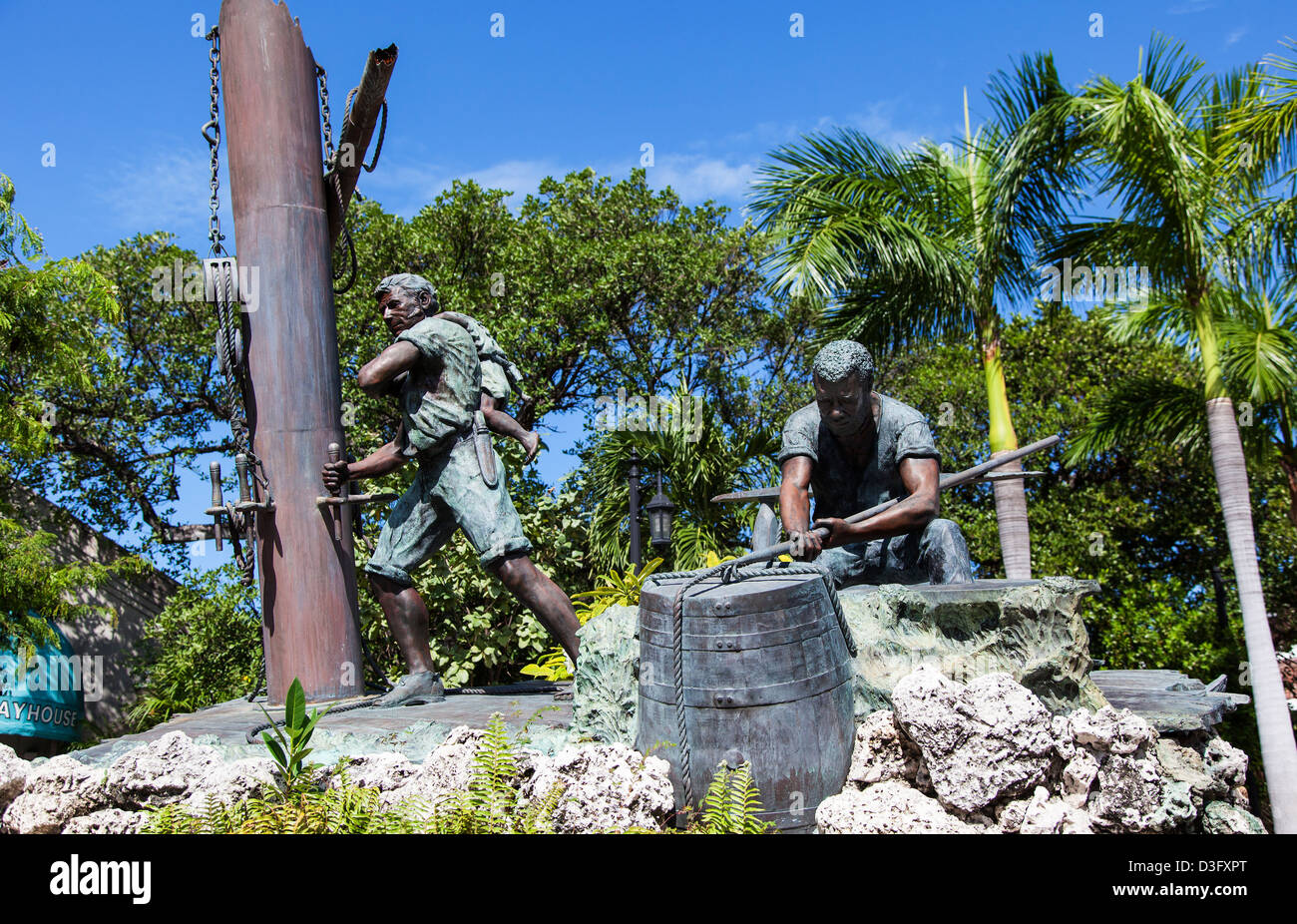 Historique de Key West Memorial Sculpture Garden, Florida, USA Banque D'Images