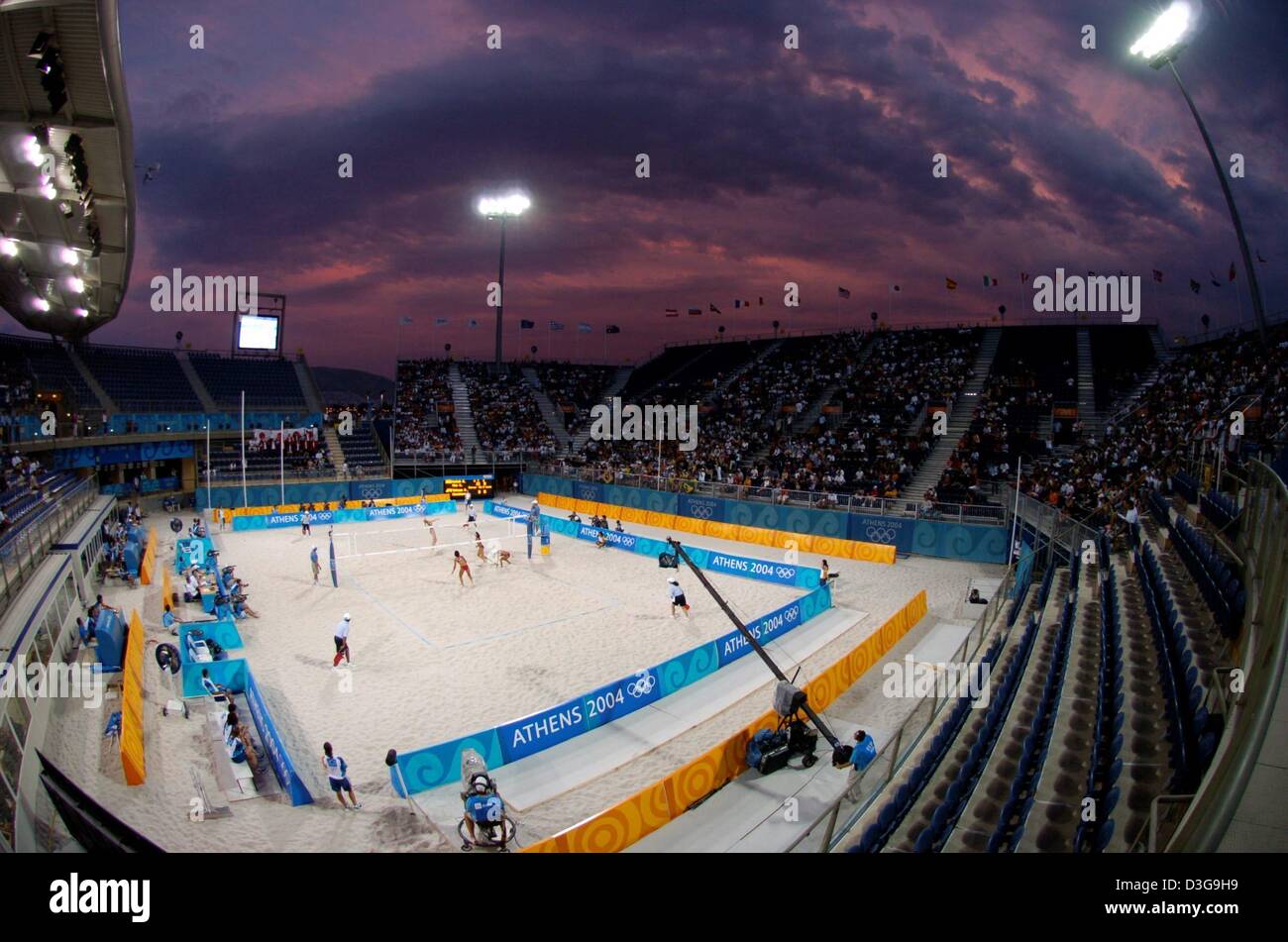 Athens olympic beach volleyball Banque de photographies et d’images à