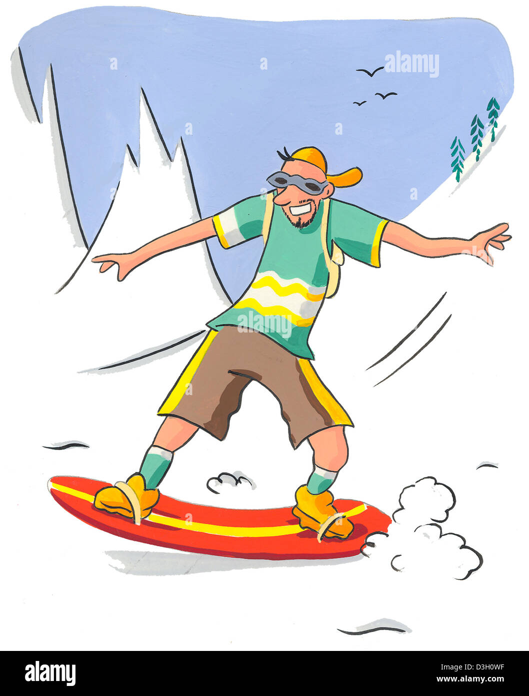 PLANCHE À NEIGE Banque D'Images