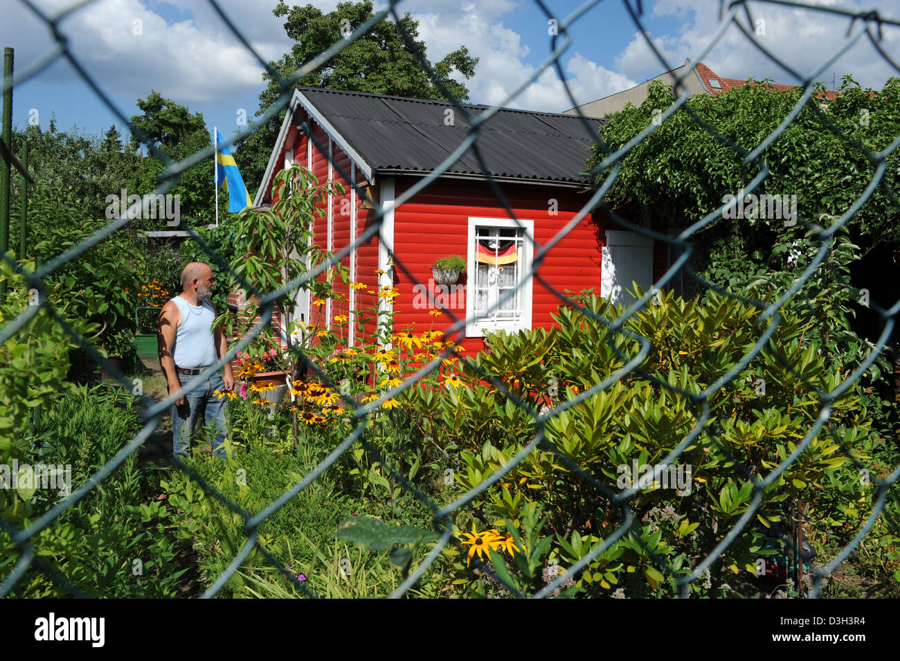 Berlin, Allemagne, un jardin dans un jardin colonie dans Wilmersdorf Banque D'Images