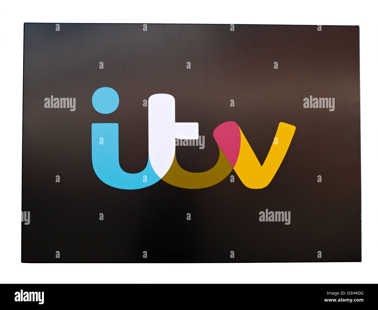Coupé de la nouvelle, en 2013, ITV logo au Granada Studios à Manchester, UK Banque D'Images