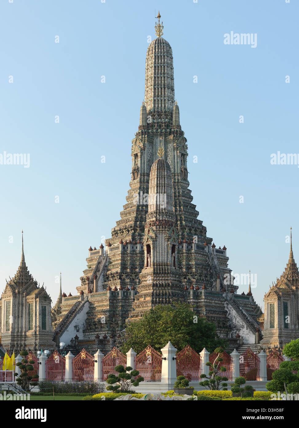 Détail des principaux Prang. Wat Arun. Bangkok. Thaïlande Banque D'Images