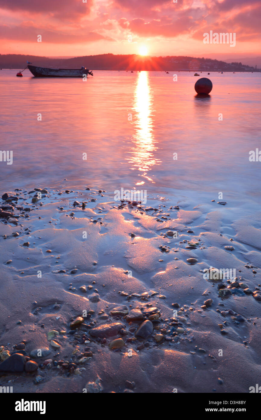 Exmouth - l'estuaire de la rivière Exe - Devon - UK Banque D'Images