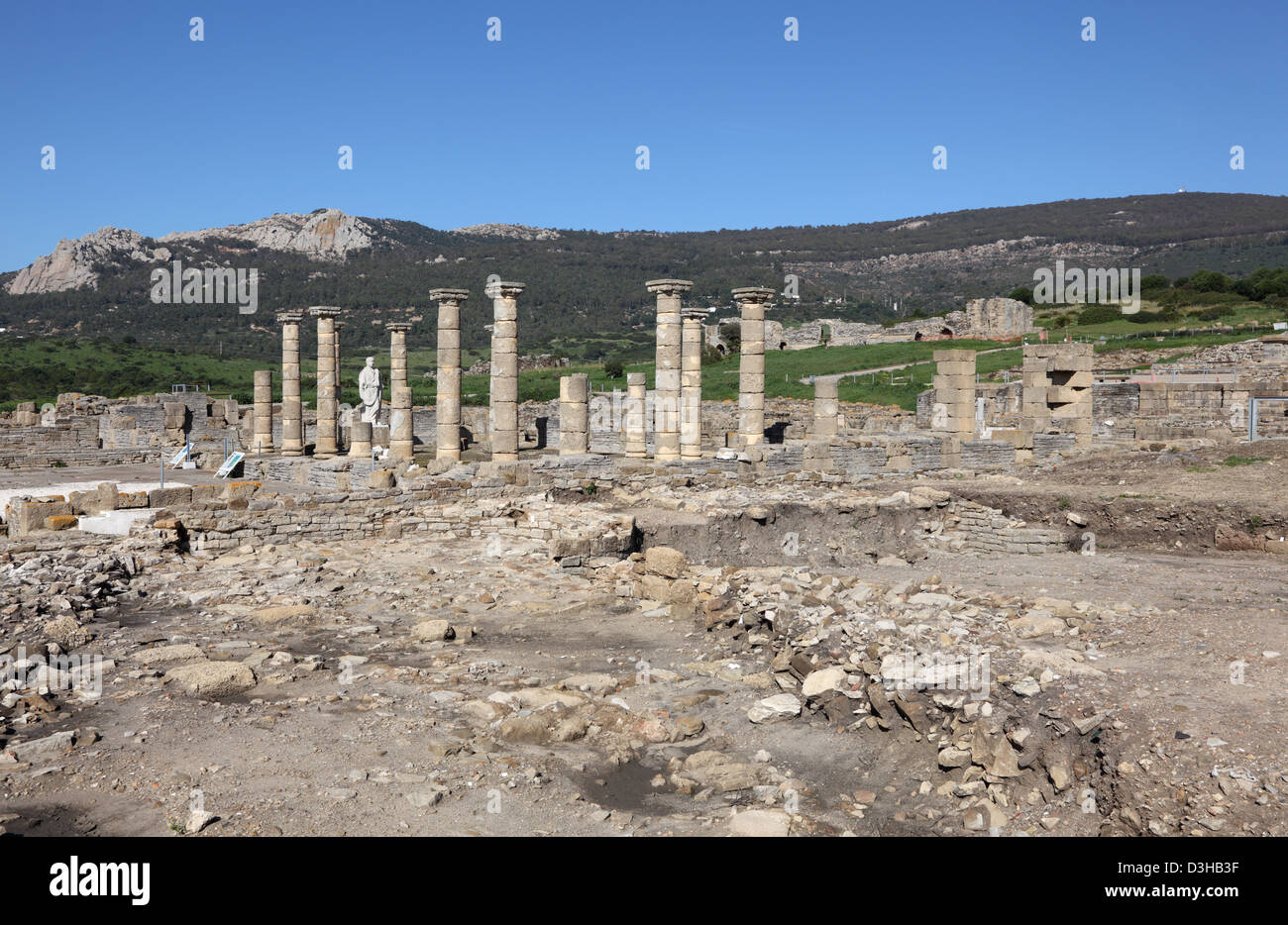 Ruine romaine Baleo Claudia à Bolonia, Andalousie, au sud de l'Espagne Banque D'Images
