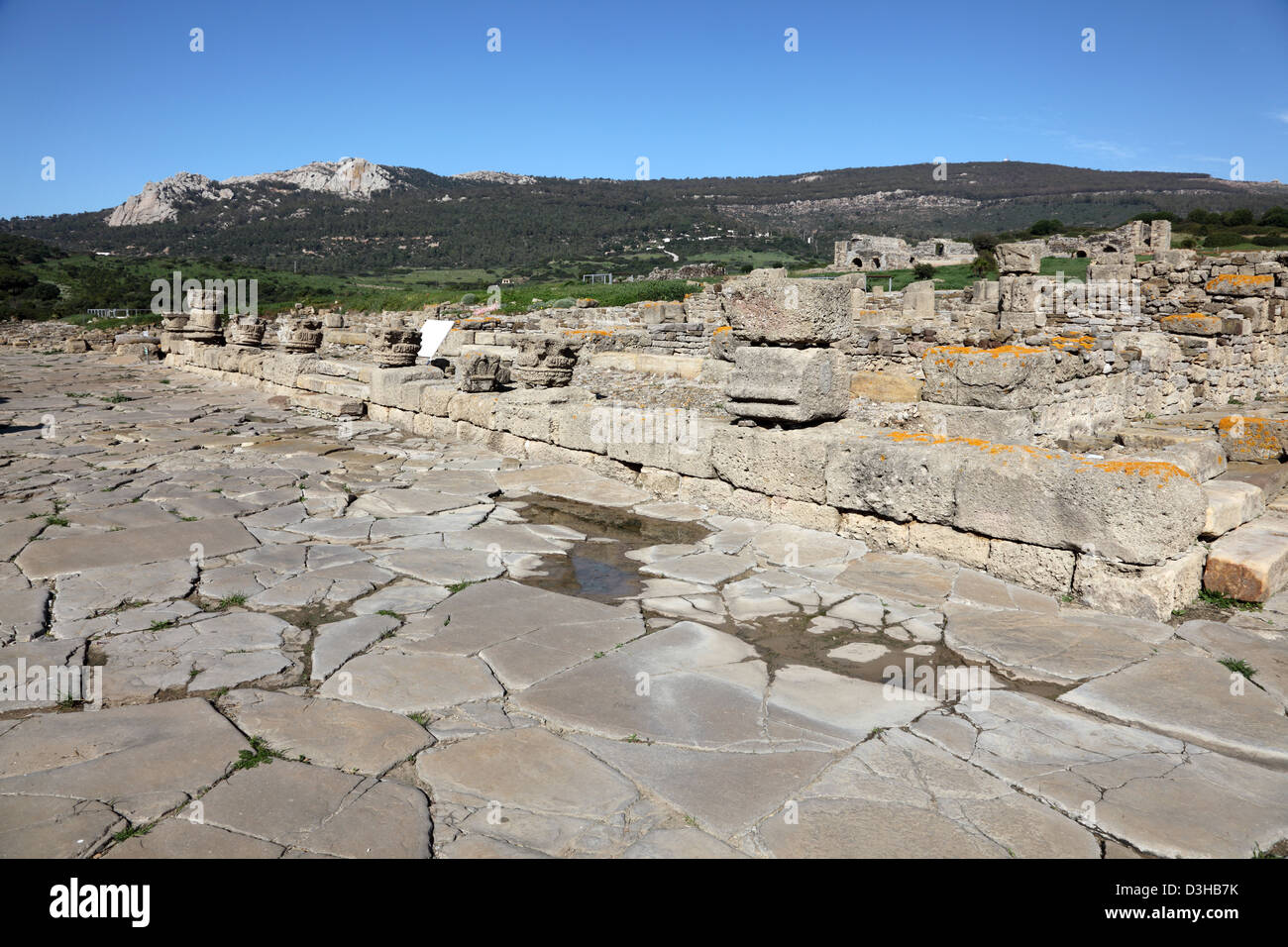 Ruines de la ville romaine Baleo Claudia en Andalousie, sud de l'Espagne Banque D'Images