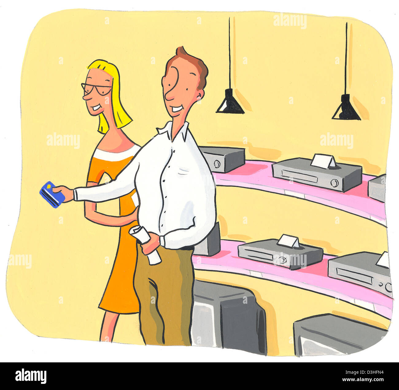 COUPLE, DESSIN Banque D'Images