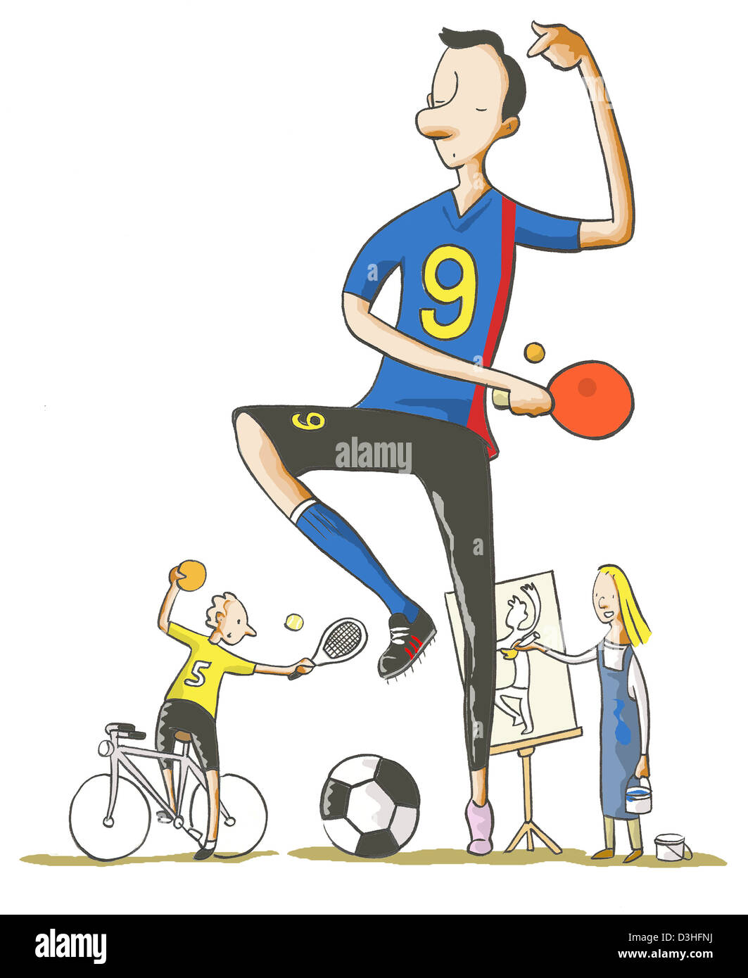 Les sports en général, ILLUSTRATION Banque D'Images