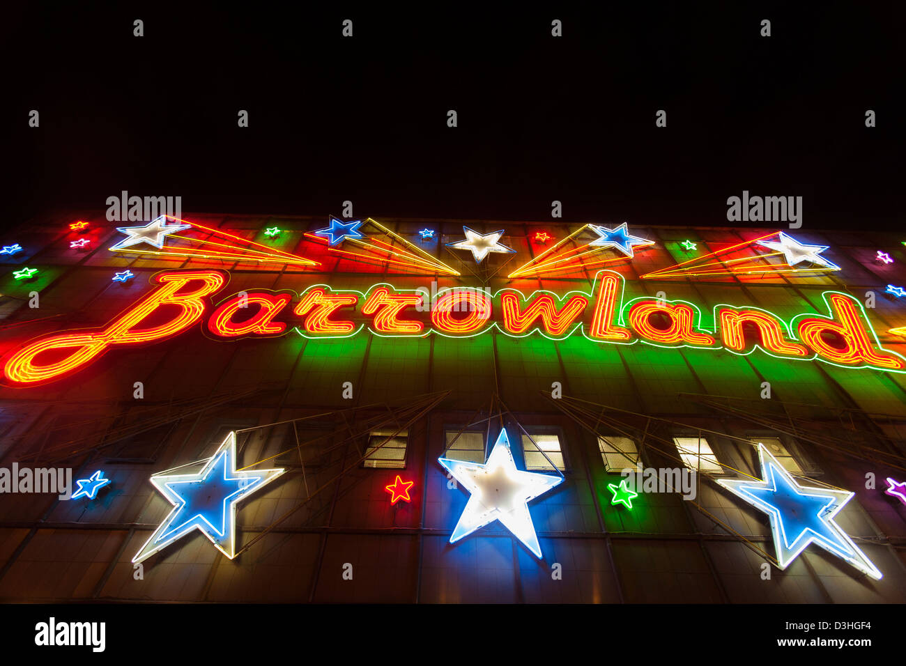 Une enseigne lumineuse pour la nuit de bal Barrowland à Glasgow en Écosse. C'est célèbre pour daning et concerts Banque D'Images