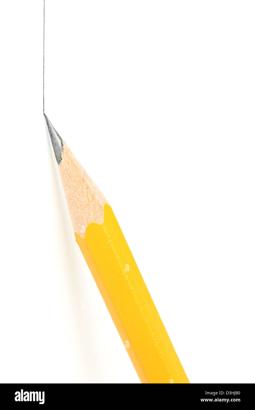 Tracer une ligne avec un crayon Banque D'Images