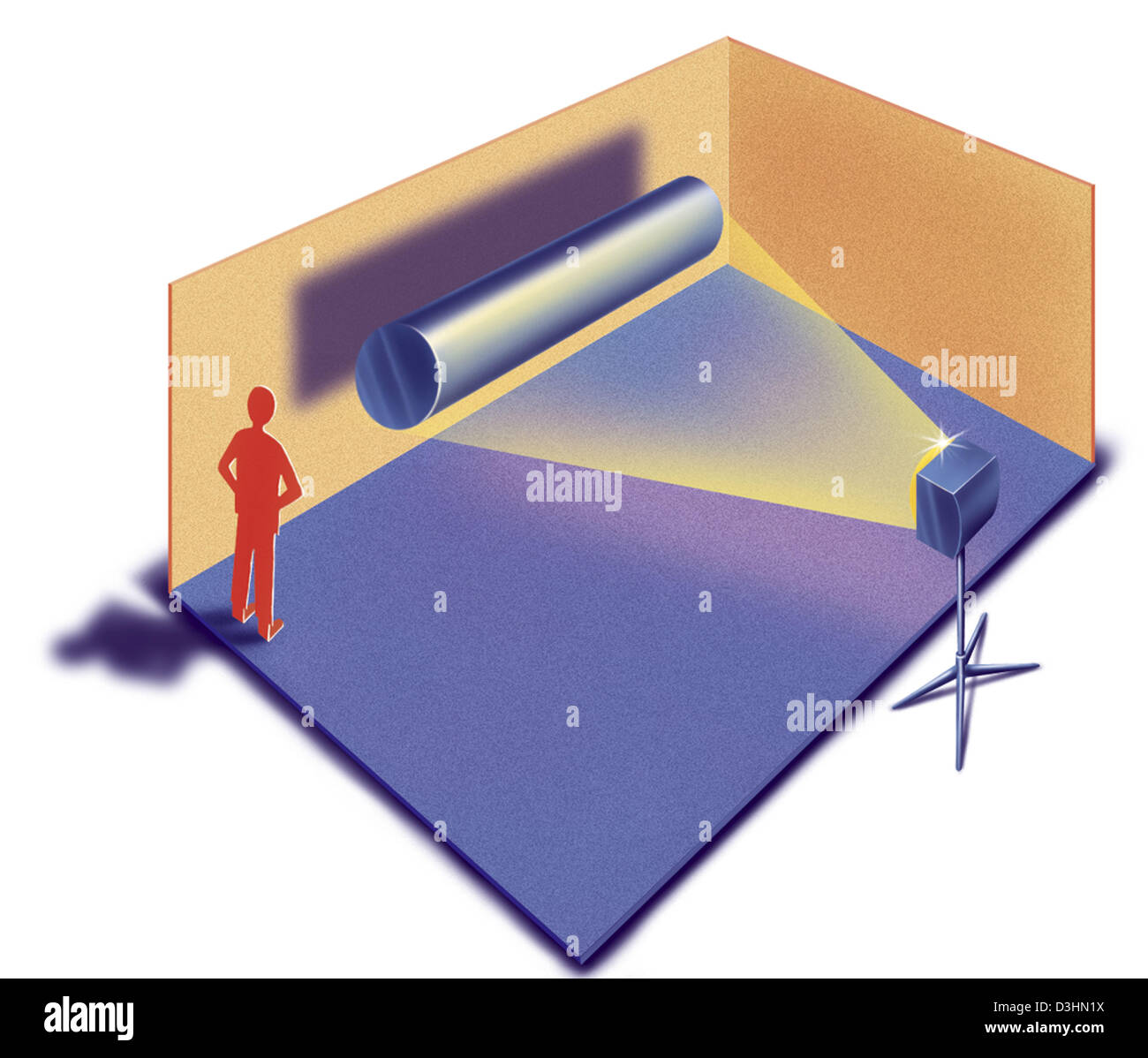 PROJECTION DE LUMIÈRE, dessin Banque D'Images
