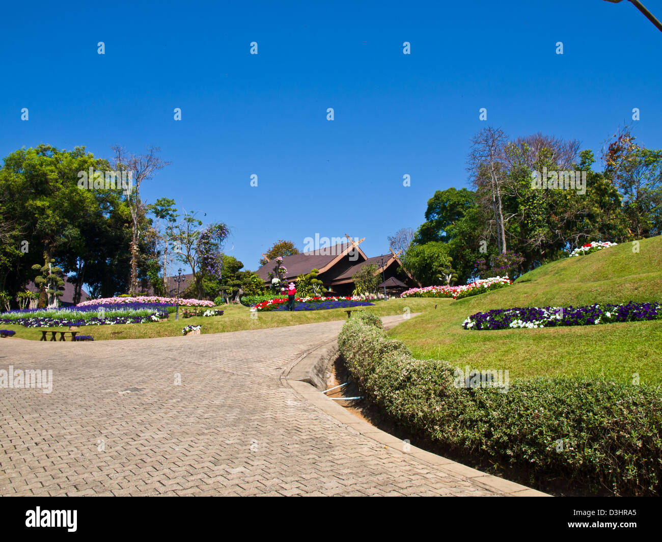 Villa de Doi Tung, Chiang Rai, Thaïlande Banque D'Images