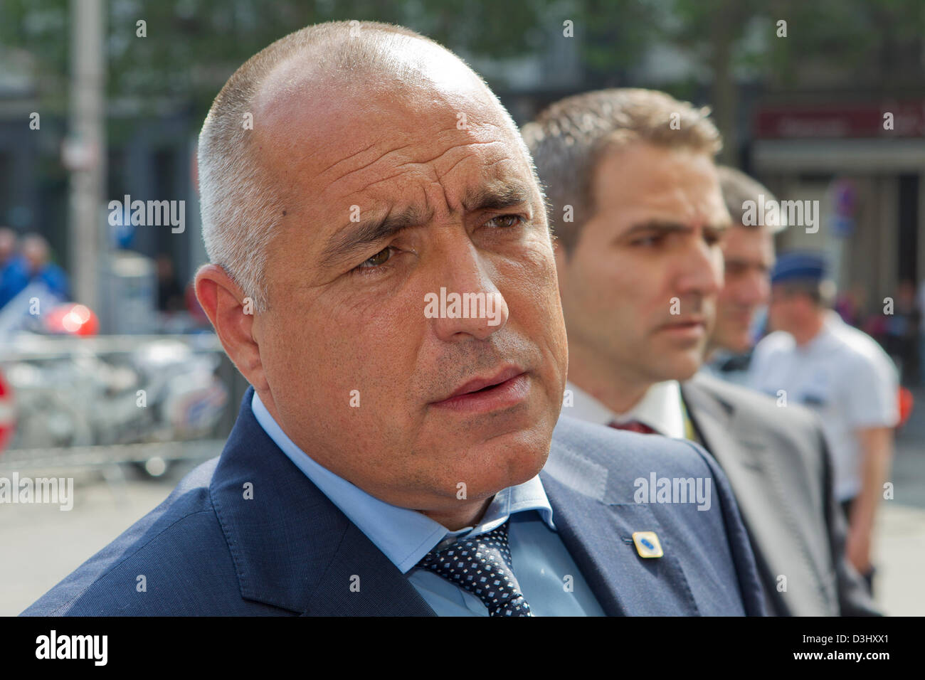 Le premier ministre bulgare, Boiko Borissov, dont le gouvernement a démissionné est vu arriver au Conseil européen. Le gouvernement de la Bulgarie a démissionné de ses fonctions après protestation contre les prix de l'électricité, se joindre à une longue liste d'administrations européennes abattus par l'austérité. Crédit photo : Peter Cavanagh/Alamy Live News Banque D'Images