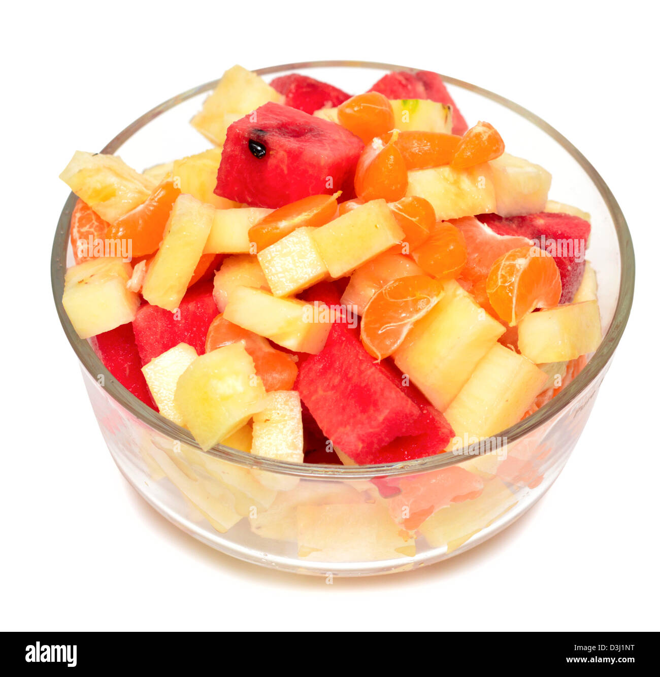 Bol à salade de fruits on white Photo Stock - Alamy