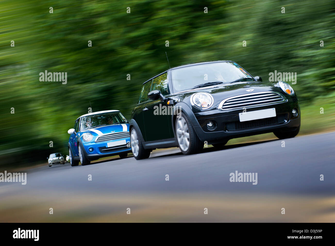 Les minis sur le country road Banque D'Images