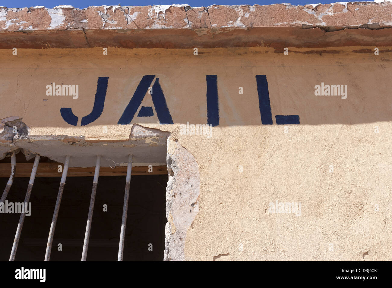 Libre de la prison de signer et de bars sur l'ancienne prison à Columbus New Mexico United States Banque D'Images