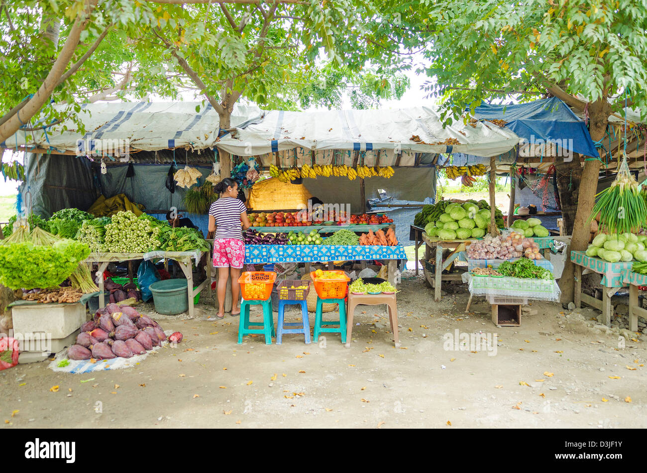 Marché de fruits et légumes à Dili au Timor oriental Banque D'Images