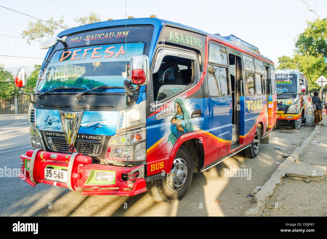 Bus microlet à Dili au Timor oriental Banque D'Images