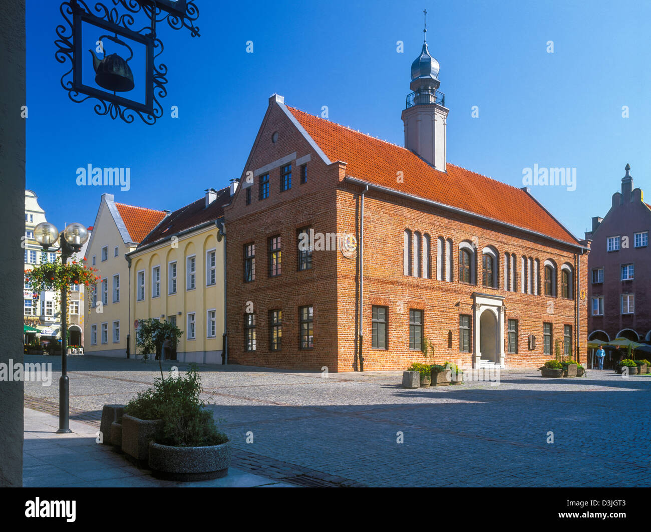 Hôtel de ville gothique, Warmie et Mazurie, Olsztyn, Pologne Banque D'Images