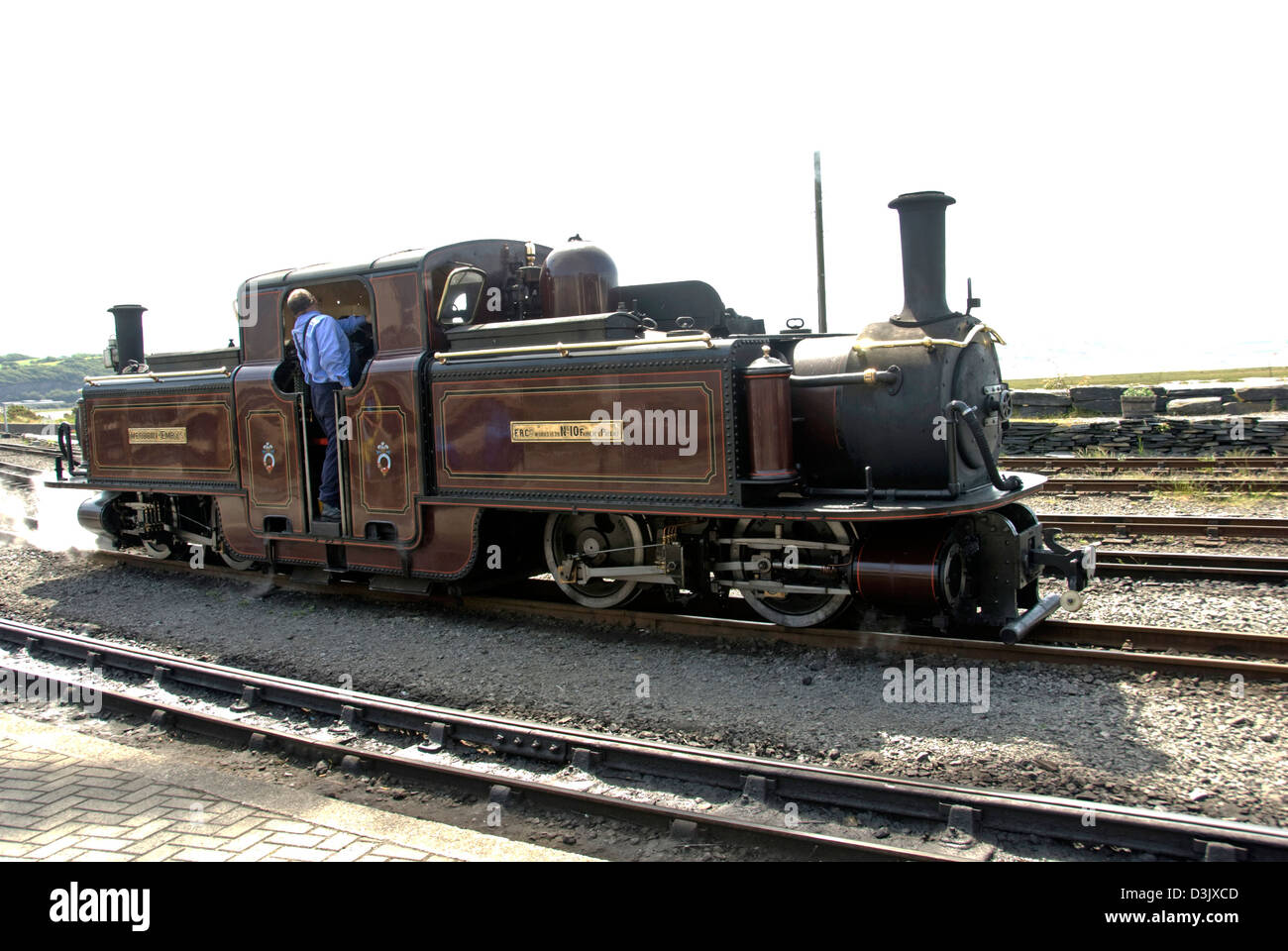 Pays de Galles ; GWYNEDD ; PORTHMADOG ; WEST HIGHLAND RAILWAY LOCOMOTIVE - BREVET DOUBLE FAIRLIE LOCO MERDDIN EMRYS ENGINE Banque D'Images