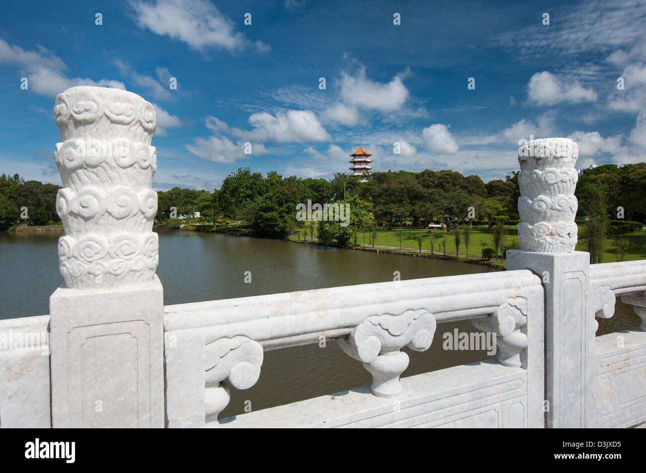 Une vue sur le Jardin Chinois de Singapour Banque D'Images
