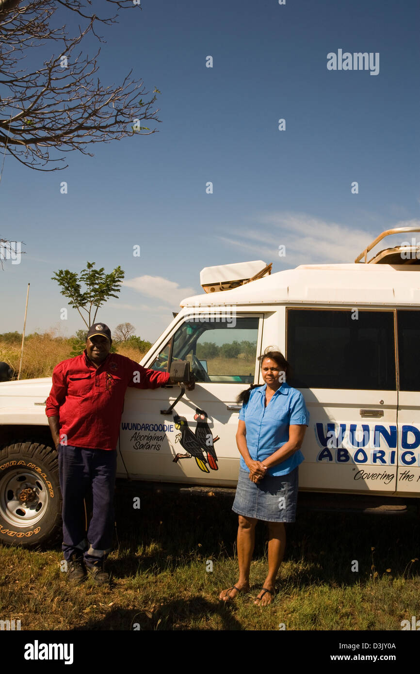 Colin et Maria Morgan, Wundargoodie Les Safaris, basée à Wyndham, l'ouest de l'Australie Banque D'Images
