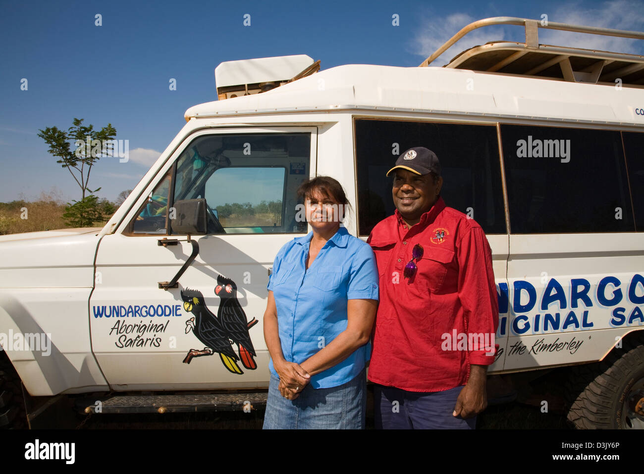 Colin et Maria Morgan, Wundargoodie Les Safaris, basée à Wyndham, l'ouest de l'Australie Banque D'Images