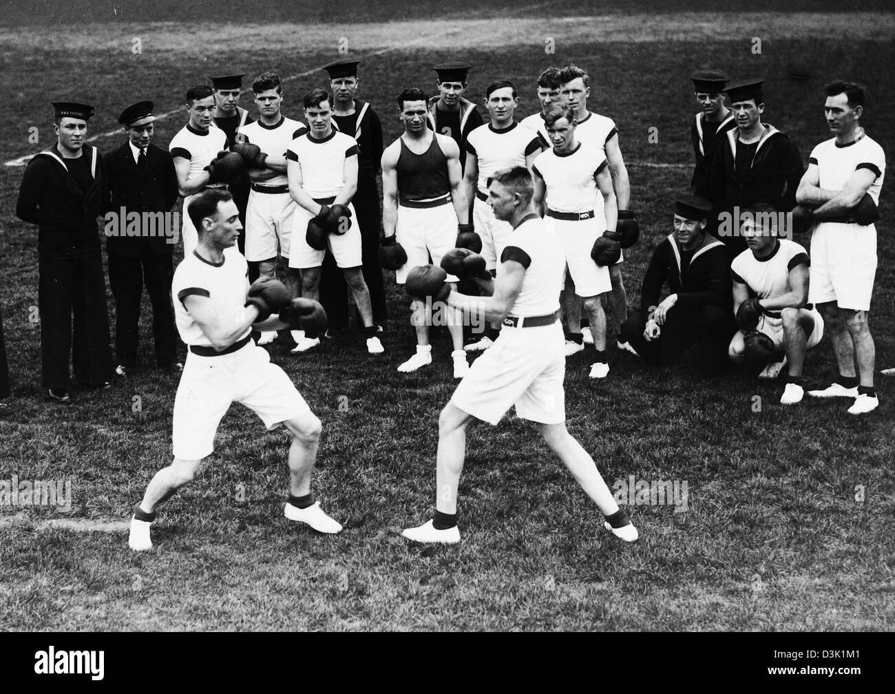La Marine royale boxing C.1939 Banque D'Images