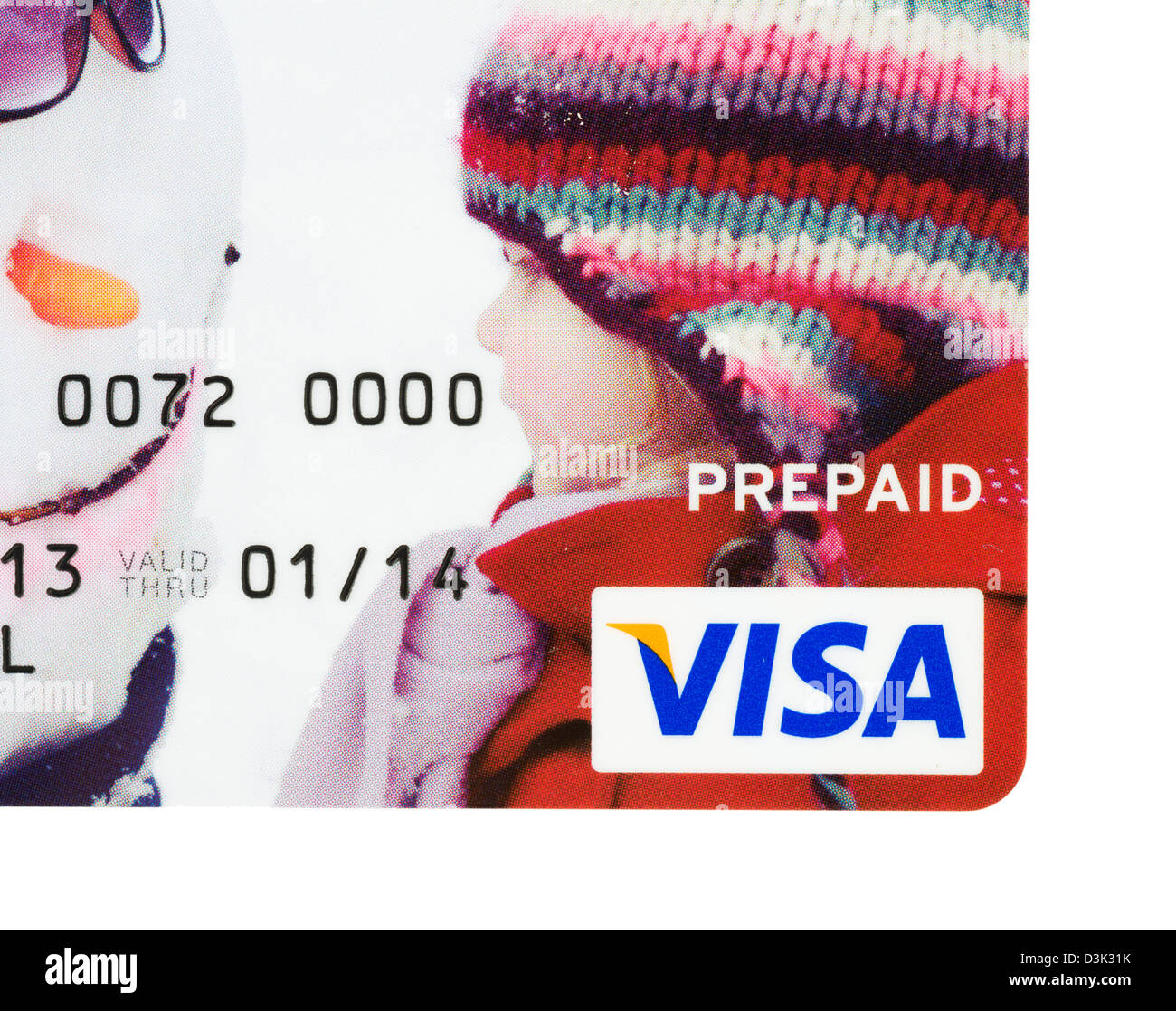Carte Visa prépayée émis au Royaume-Uni par Citibank Banque D'Images