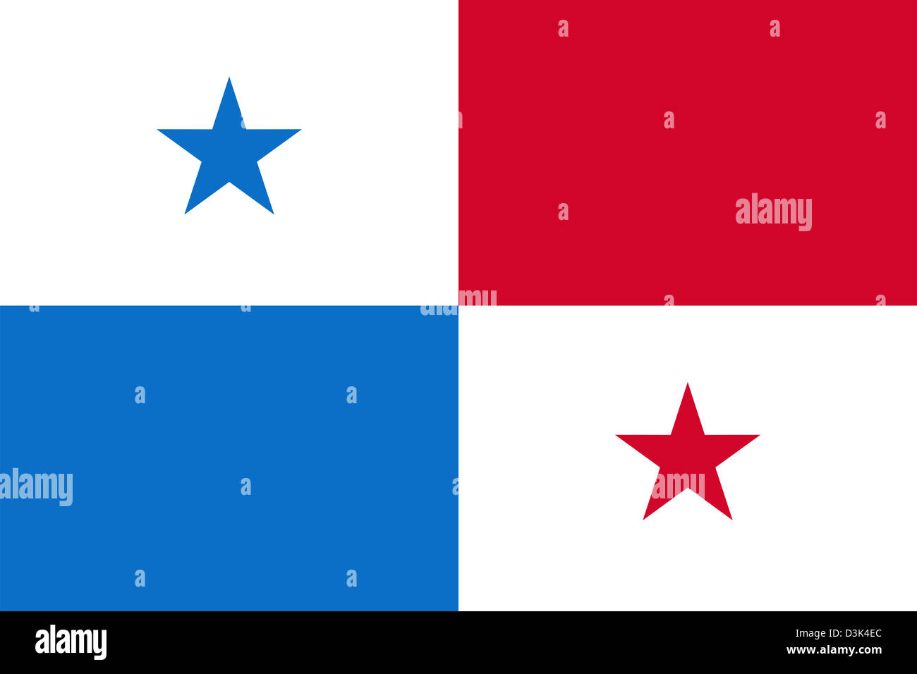 Drapeau du Panama. Banque D'Images