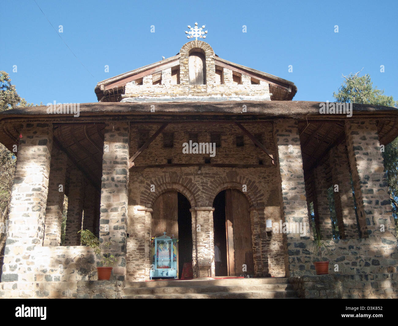 L'Église Debre Birhan Selassie, Gondar, Éthiopie, Afrique Banque D'Images