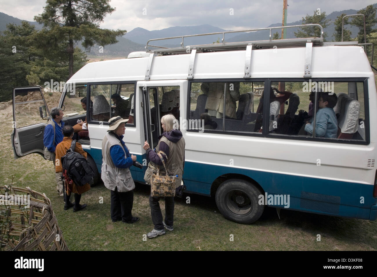 Tour Bus, Bhoutan, Asie Banque D'Images