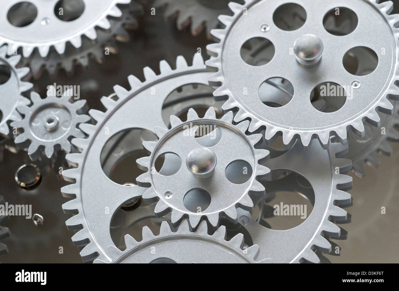 Engrenage Gris Et Des Engrenages Verrouillees Photo Stock Alamy