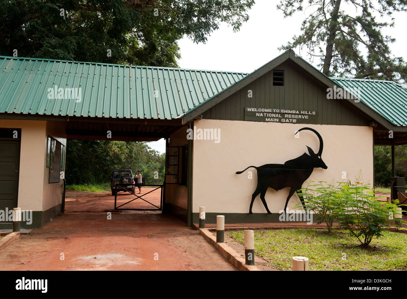 Entrée de Shimba Hills National Reserve, Kenya Banque D'Images
