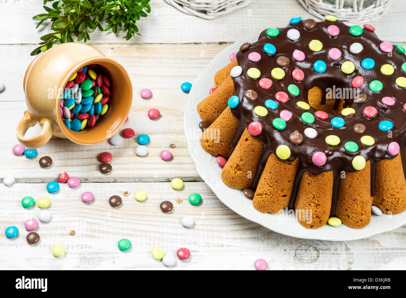 Gâteau de pâques traditionnel de bonbons Banque D'Images