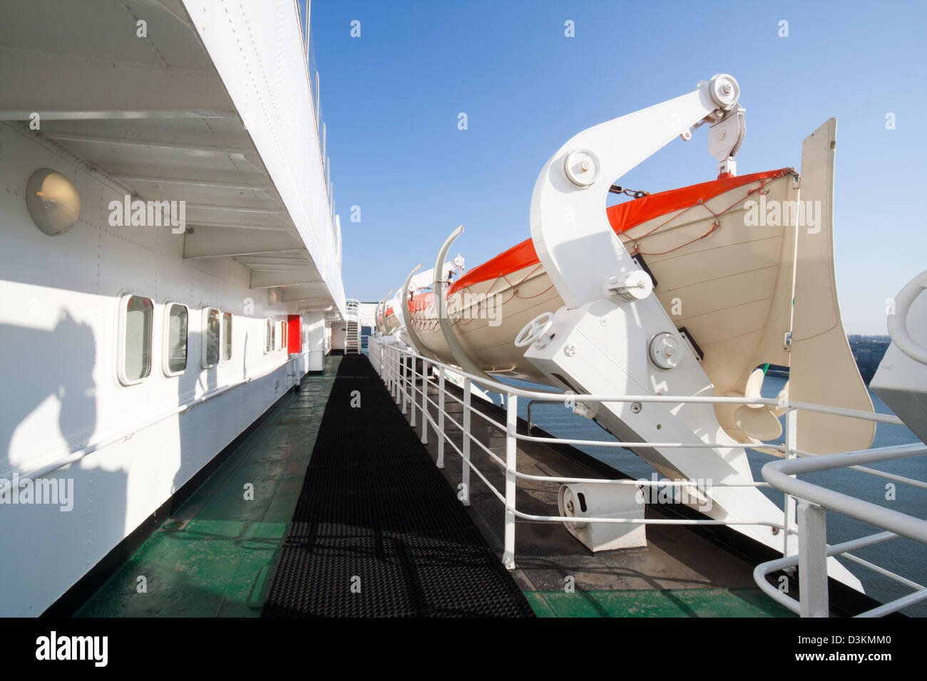 Sauvetage sur un bateau de croisière Banque D'Images