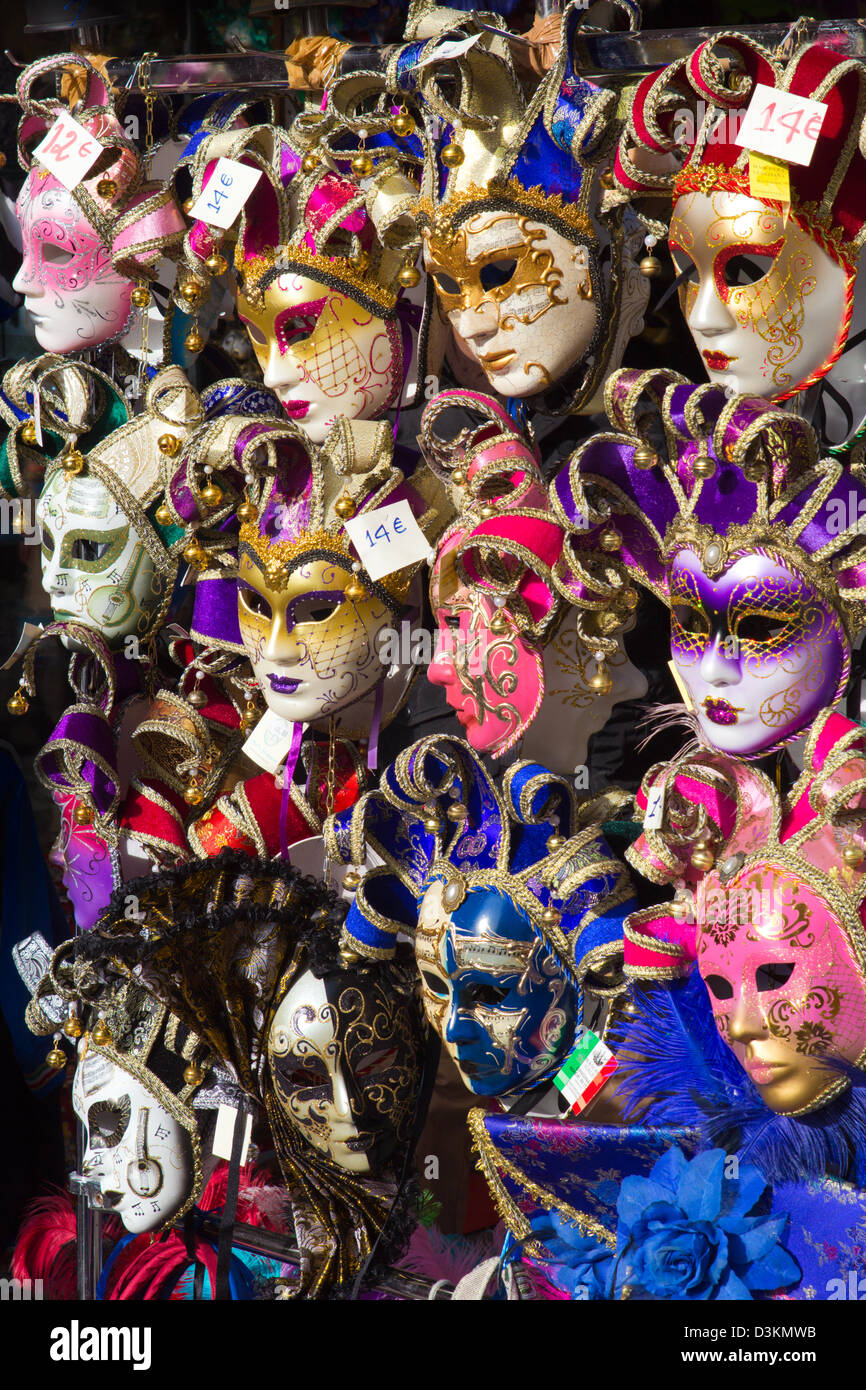 Les masques de carnaval à Venise Boutique Banque D'Images