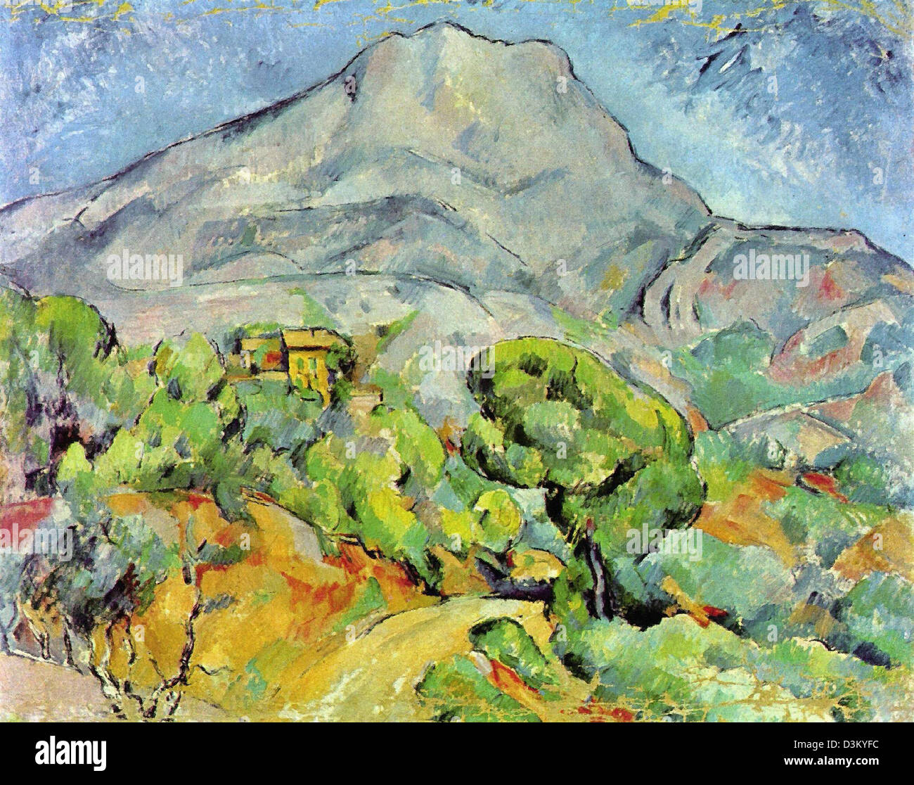 Paul Cezanne, route au Mont Sainte-Victoire 1898-1902 Huile sur toile. Musée de l'Ermitage, Saint-Pétersbourg Banque D'Images