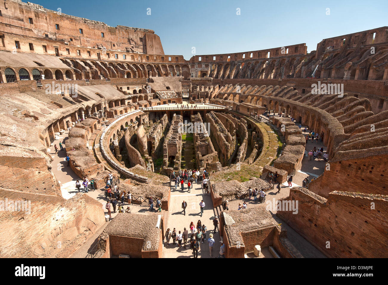 Vue de l'intérieur du Colisée à Rome Banque D'Images
