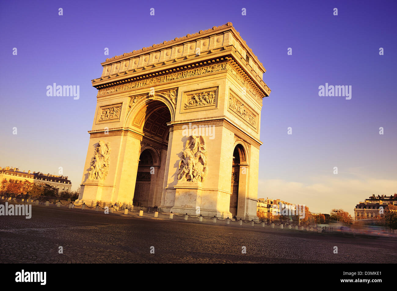L'Arc de Triomphe sur la place Charles de Gaulle. Paris, France Banque D'Images