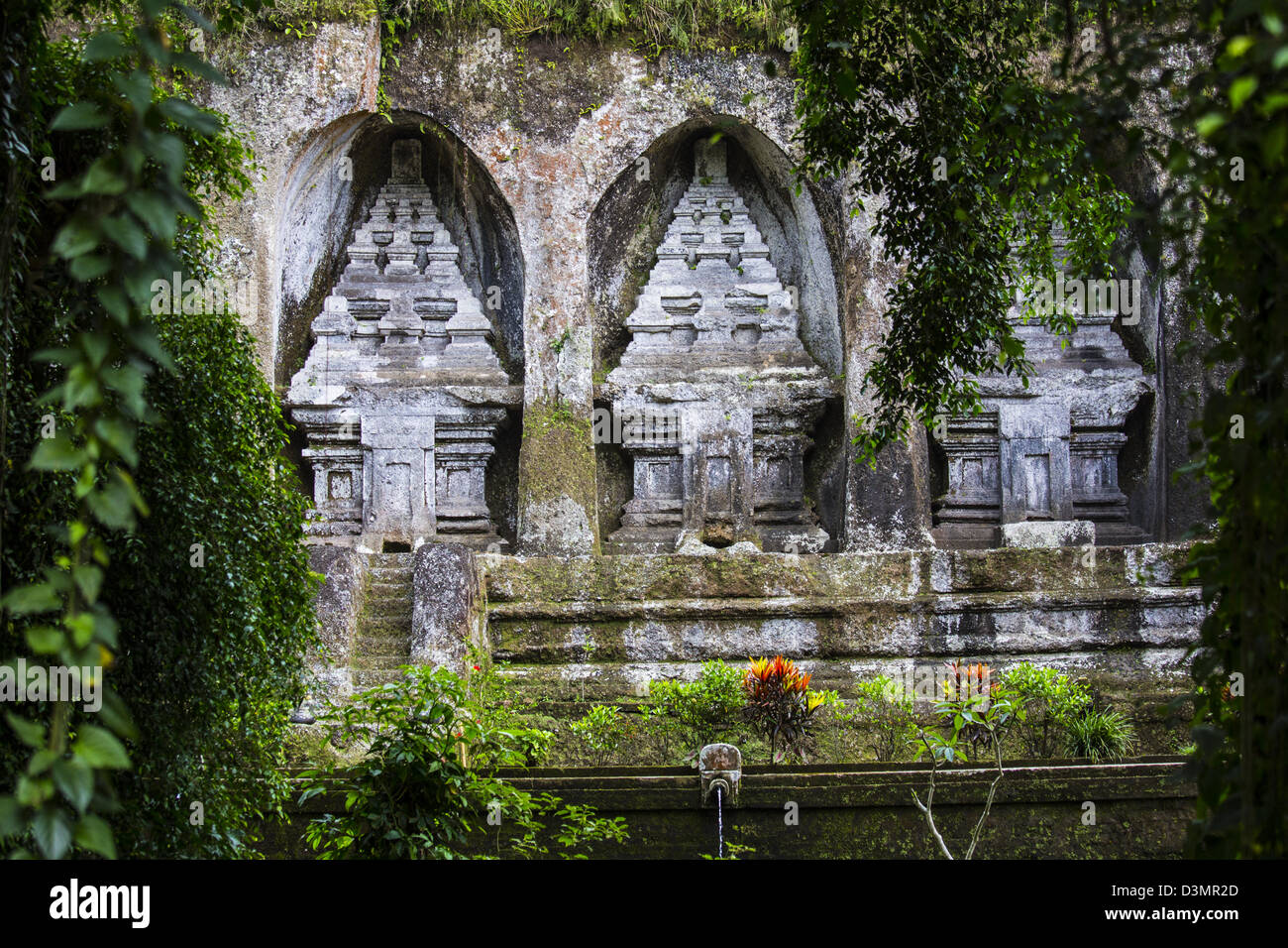 Temple de Gunung Kawi, Tampaksiring au nord-est d'Ubud, Bali, Indonésie Banque D'Images