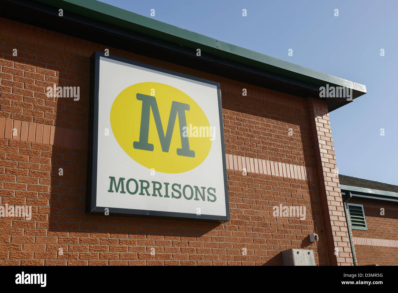 Supermarché Morrisons sign Banque D'Images