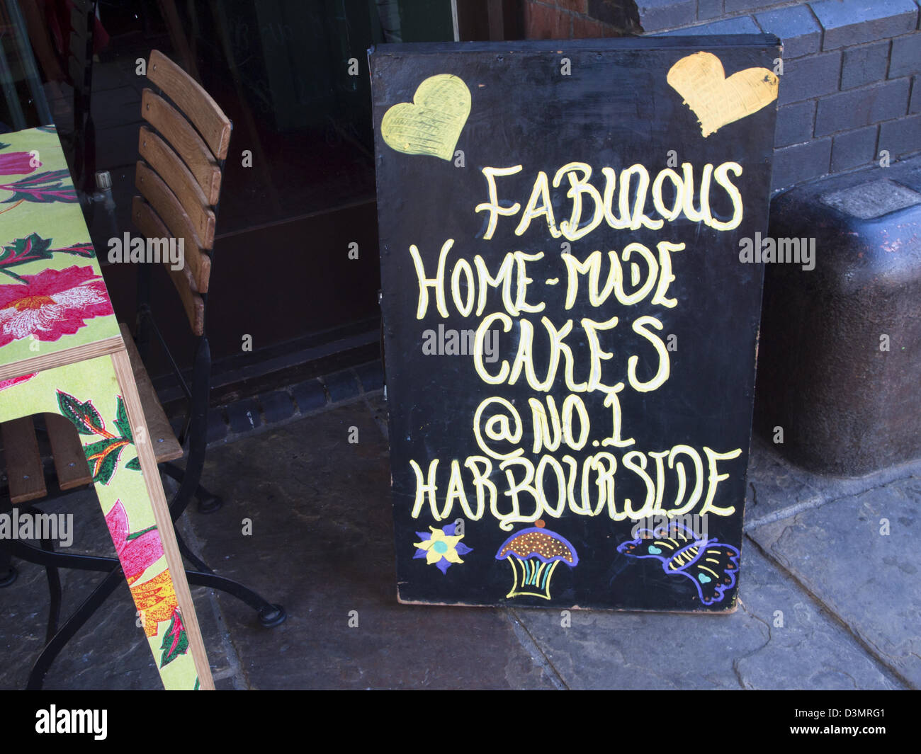 Le centre-ville de Bristol en Angleterre - Cake Sign Banque D'Images