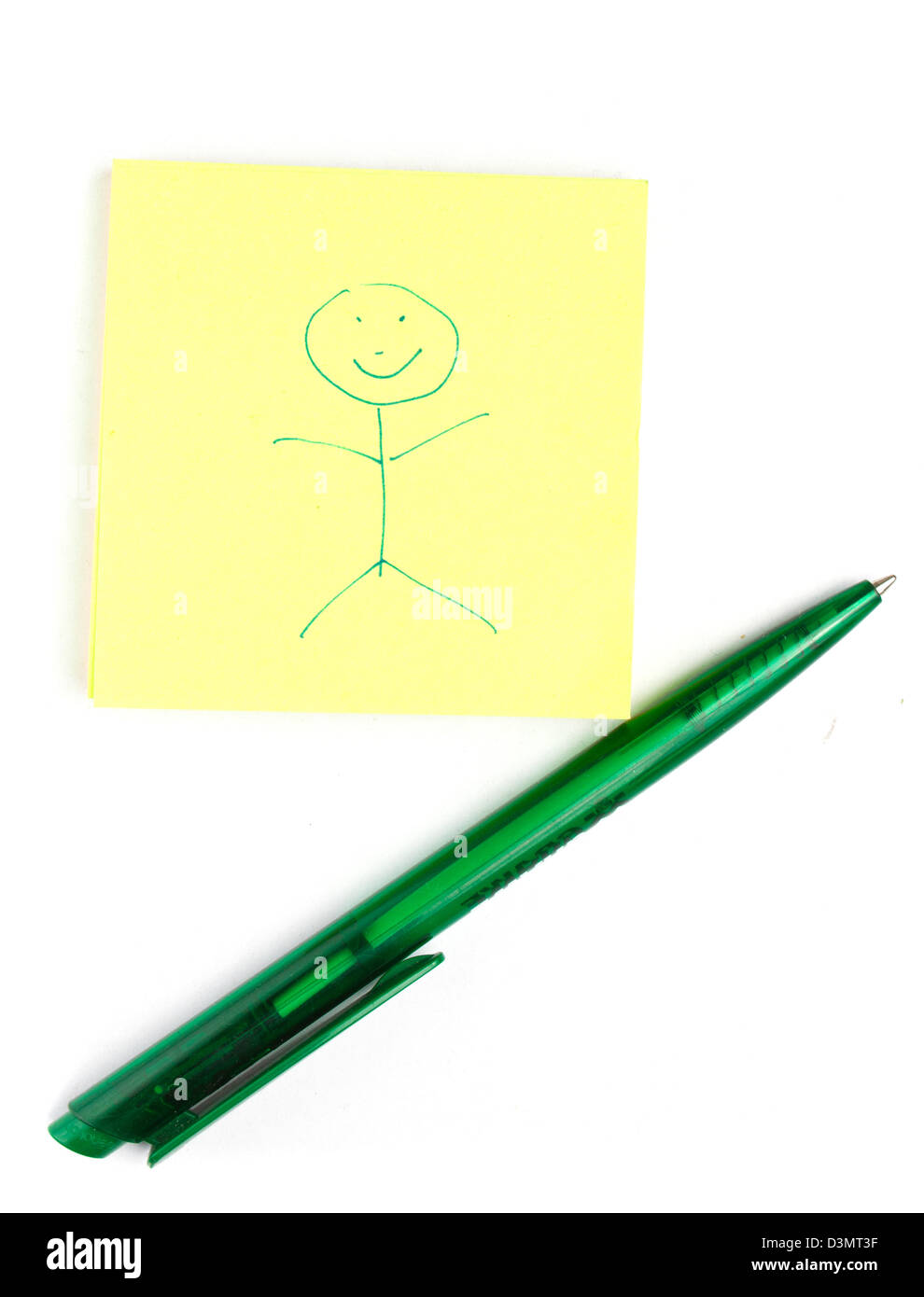 Pad avec drôle de plume et de dessin Banque D'Images