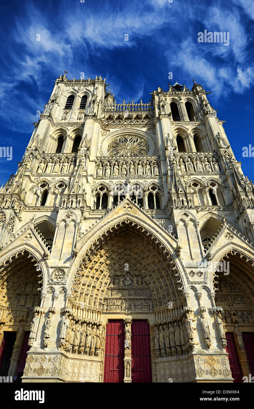 Cathédrale gothique Notre-Dame, Amiens, France Banque D'Images